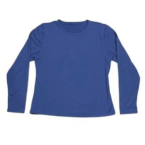 Baleaf Fleece Lined Thermal Base Layer Shirt Thumb Hole‎ Cold Weather Blue XL